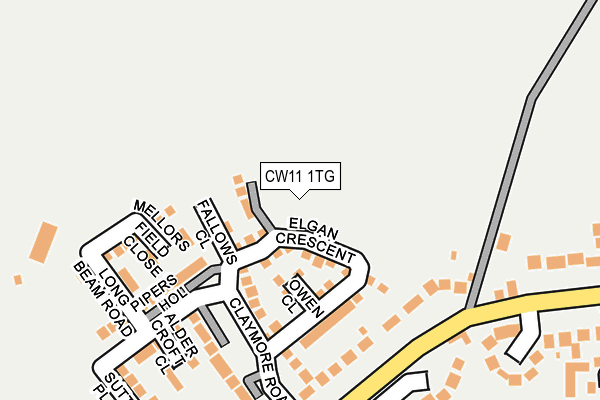 CW11 1TG map - OS OpenMap – Local (Ordnance Survey)