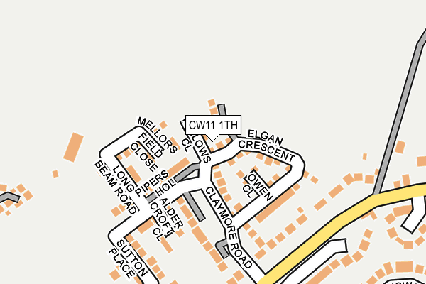 CW11 1TH map - OS OpenMap – Local (Ordnance Survey)