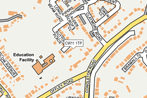 CW11 1TP map - OS OpenMap – Local (Ordnance Survey)