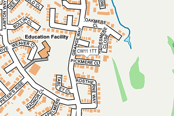 CW11 1TT map - OS OpenMap – Local (Ordnance Survey)