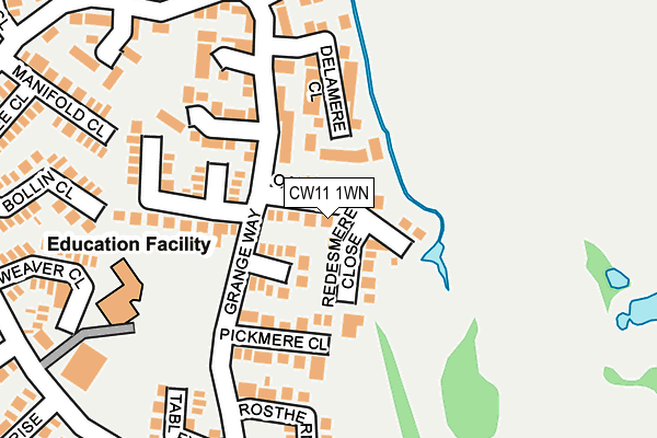 CW11 1WN map - OS OpenMap – Local (Ordnance Survey)