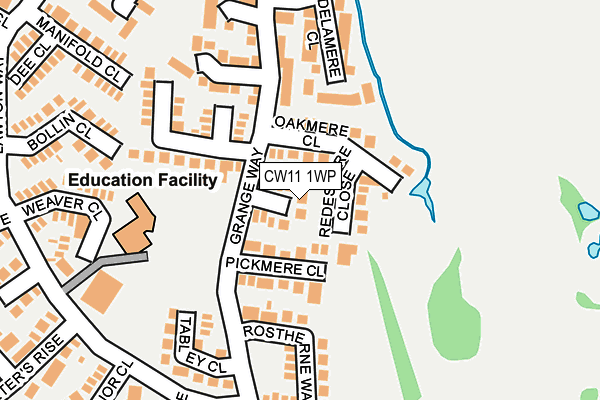 CW11 1WP map - OS OpenMap – Local (Ordnance Survey)
