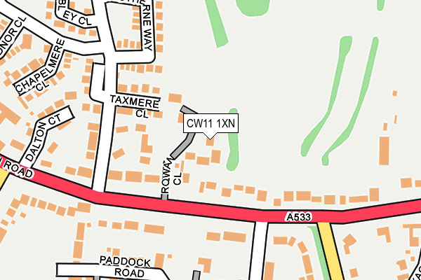 CW11 1XN map - OS OpenMap – Local (Ordnance Survey)