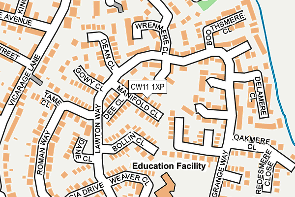 CW11 1XP map - OS OpenMap – Local (Ordnance Survey)