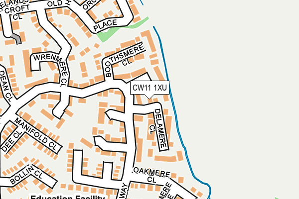 CW11 1XU map - OS OpenMap – Local (Ordnance Survey)
