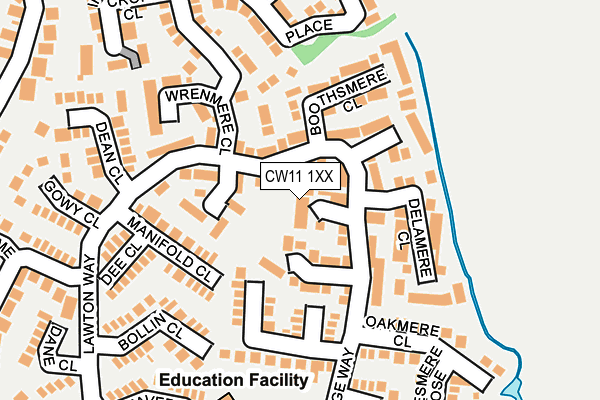 CW11 1XX map - OS OpenMap – Local (Ordnance Survey)