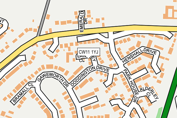 CW11 1YJ map - OS OpenMap – Local (Ordnance Survey)