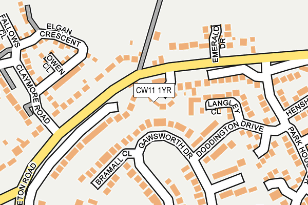 CW11 1YR map - OS OpenMap – Local (Ordnance Survey)