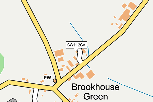 Map of THE COURTYARD (BROOKHOUSE GREEN) MANAGEMENT LIMITED at local scale