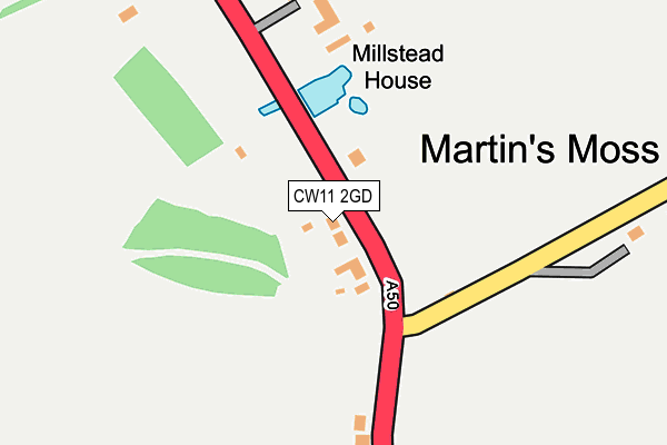 CW11 2GD map - OS OpenMap – Local (Ordnance Survey)