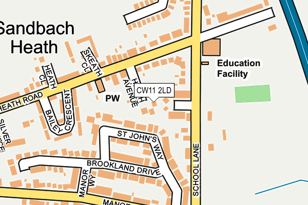 CW11 2LD map - OS OpenMap – Local (Ordnance Survey)