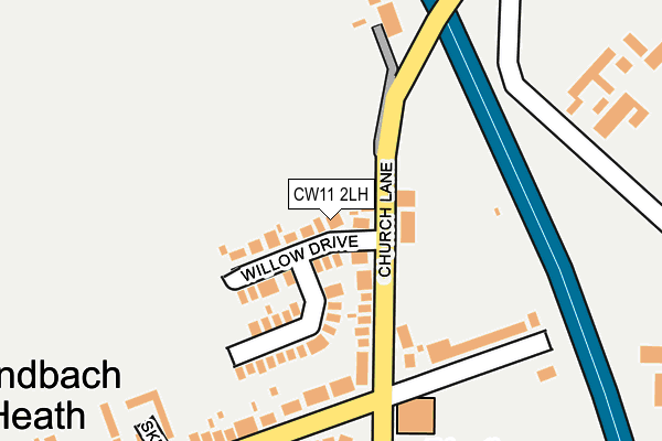 CW11 2LH map - OS OpenMap – Local (Ordnance Survey)