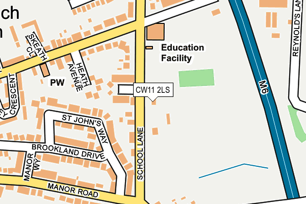 CW11 2LS map - OS OpenMap – Local (Ordnance Survey)