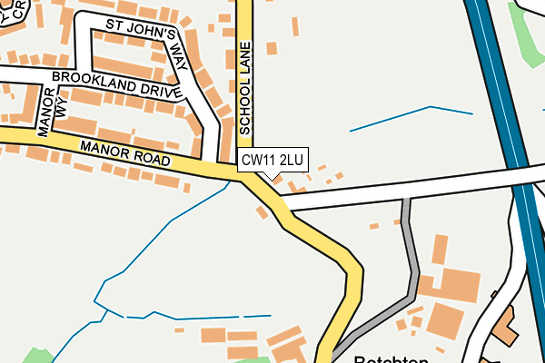 CW11 2LU map - OS OpenMap – Local (Ordnance Survey)