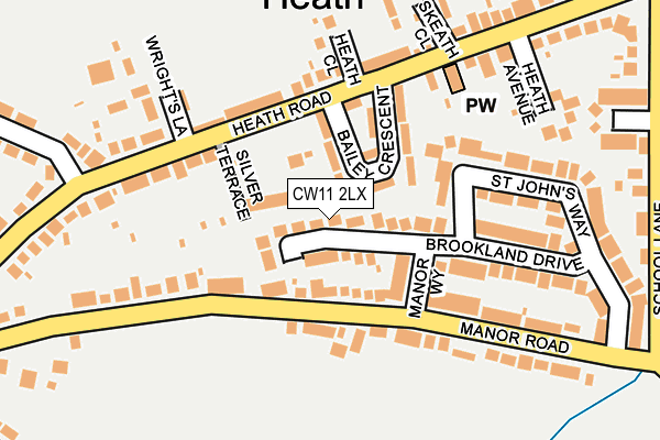 CW11 2LX map - OS OpenMap – Local (Ordnance Survey)