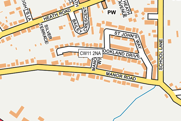 CW11 2NA map - OS OpenMap – Local (Ordnance Survey)