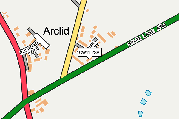 CW11 2SA map - OS OpenMap – Local (Ordnance Survey)