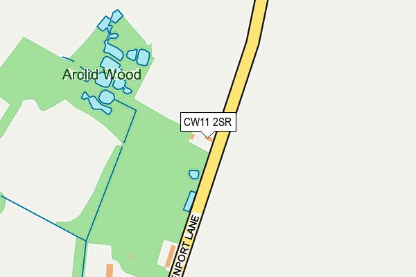 CW11 2SR map - OS OpenMap – Local (Ordnance Survey)