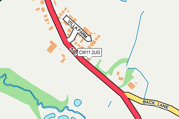 CW11 2UG map - OS OpenMap – Local (Ordnance Survey)