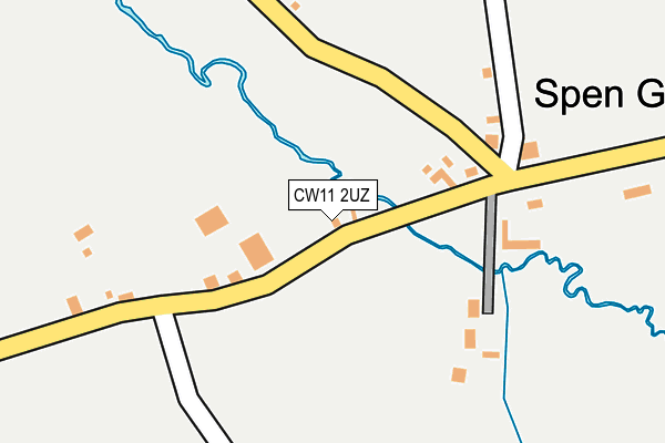 CW11 2UZ map - OS OpenMap – Local (Ordnance Survey)