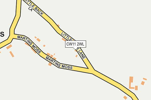 CW11 2WL map - OS OpenMap – Local (Ordnance Survey)