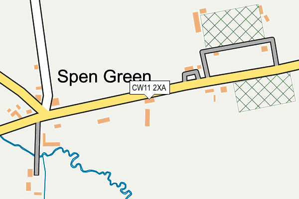 CW11 2XA map - OS OpenMap – Local (Ordnance Survey)