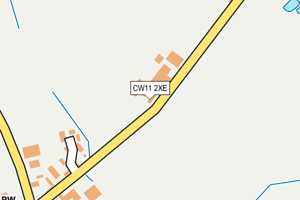 CW11 2XE map - OS OpenMap – Local (Ordnance Survey)