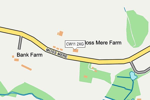 CW11 2XG map - OS OpenMap – Local (Ordnance Survey)