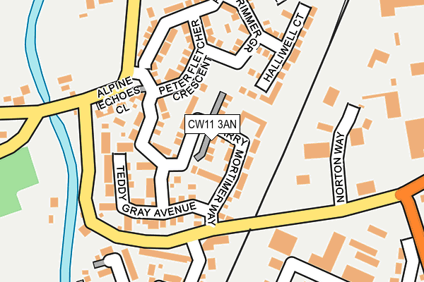 CW11 3AN map - OS OpenMap – Local (Ordnance Survey)