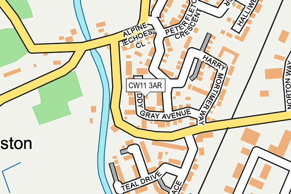 CW11 3AR map - OS OpenMap – Local (Ordnance Survey)