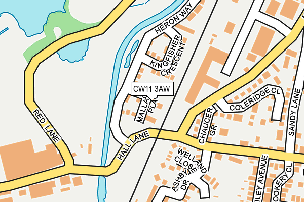 CW11 3AW map - OS OpenMap – Local (Ordnance Survey)