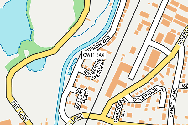 CW11 3AX map - OS OpenMap – Local (Ordnance Survey)