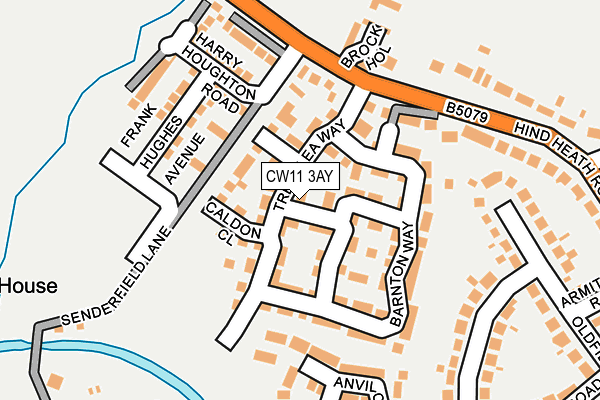 CW11 3AY map - OS OpenMap – Local (Ordnance Survey)