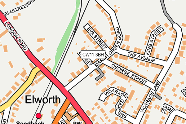 CW11 3BH map - OS OpenMap – Local (Ordnance Survey)