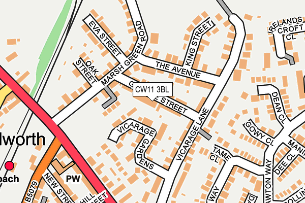 CW11 3BL map - OS OpenMap – Local (Ordnance Survey)