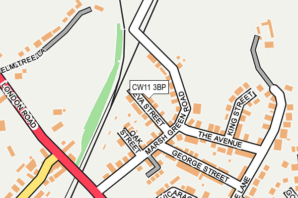 CW11 3BP map - OS OpenMap – Local (Ordnance Survey)