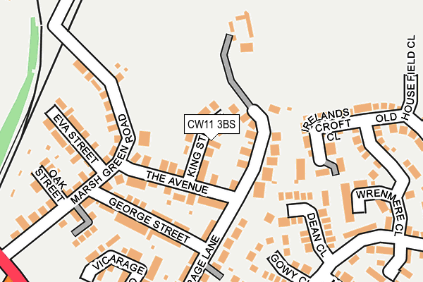 CW11 3BS map - OS OpenMap – Local (Ordnance Survey)