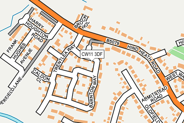 CW11 3DF map - OS OpenMap – Local (Ordnance Survey)