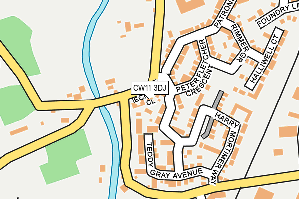 CW11 3DJ map - OS OpenMap – Local (Ordnance Survey)