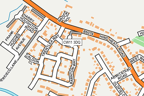 CW11 3DQ map - OS OpenMap – Local (Ordnance Survey)