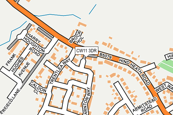 CW11 3DR map - OS OpenMap – Local (Ordnance Survey)