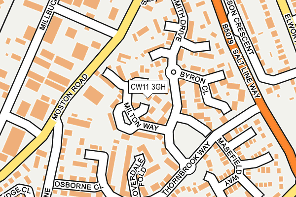 CW11 3GH map - OS OpenMap – Local (Ordnance Survey)