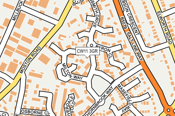 CW11 3GR map - OS OpenMap – Local (Ordnance Survey)