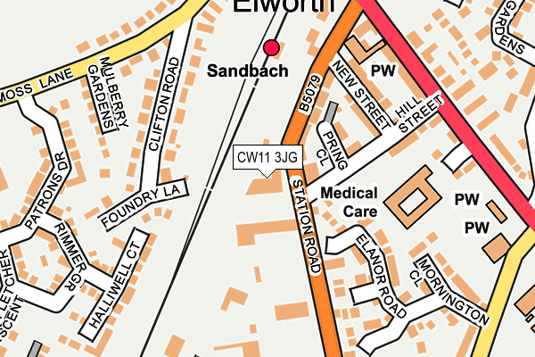 Map of HERITAGE HOME IMPROVEMENTS OF SANDBACH LIMITED at local scale
