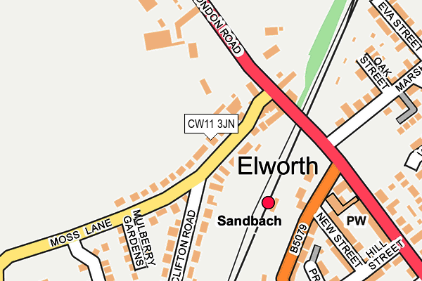 CW11 3JN map - OS OpenMap – Local (Ordnance Survey)