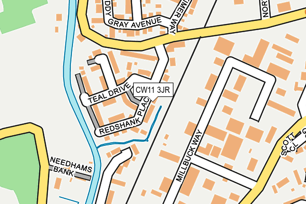 CW11 3JR map - OS OpenMap – Local (Ordnance Survey)