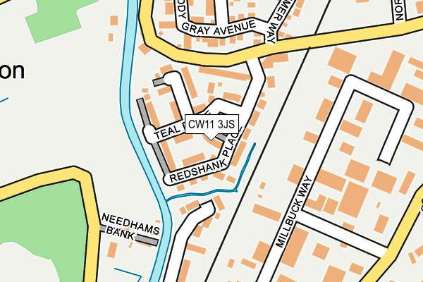 CW11 3JS map - OS OpenMap – Local (Ordnance Survey)