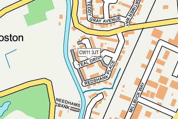 CW11 3JT map - OS OpenMap – Local (Ordnance Survey)