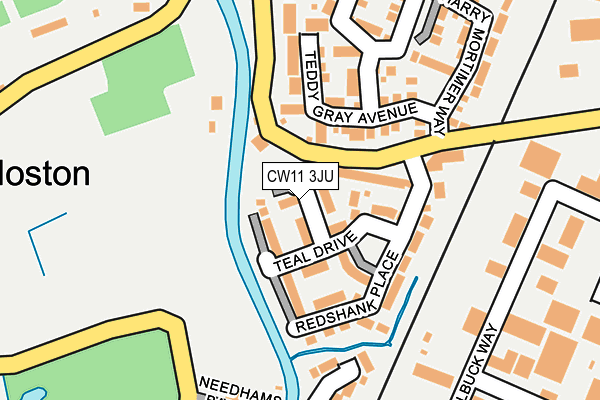 CW11 3JU map - OS OpenMap – Local (Ordnance Survey)