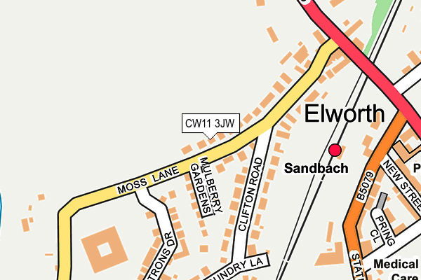 CW11 3JW map - OS OpenMap – Local (Ordnance Survey)